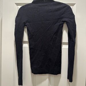 Free People Black Long Sleeve Top